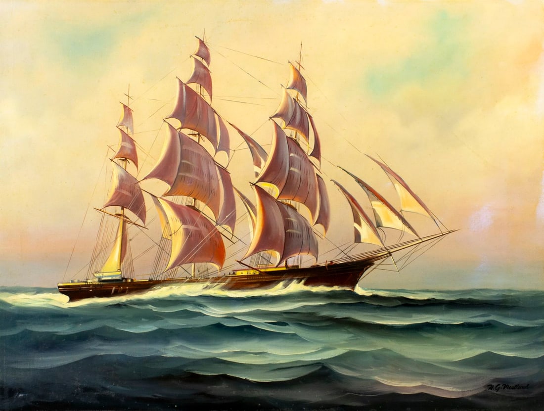 H G Westlund (20C) oil painting (1 of 12)