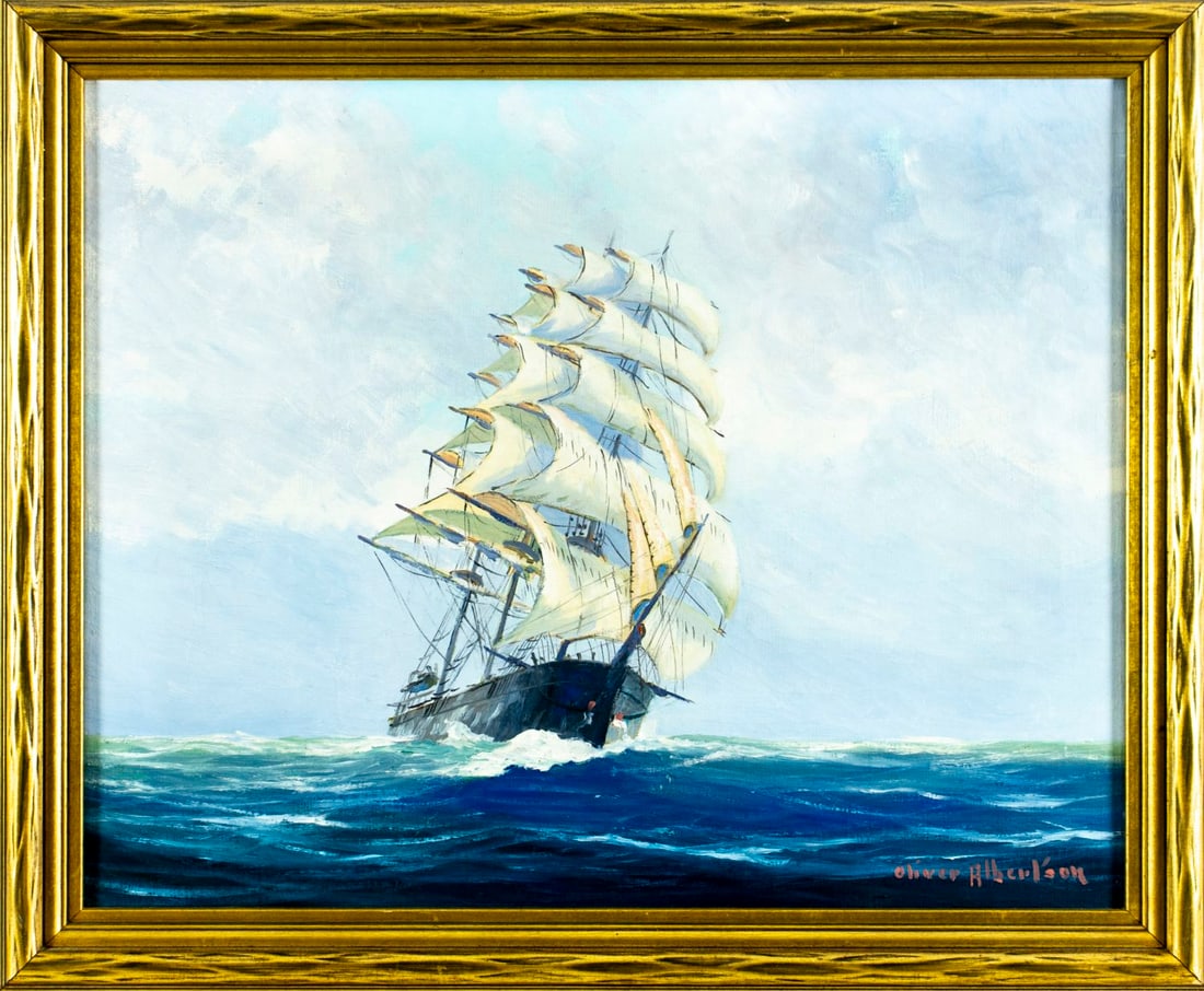 Oliver Albertson (US,mid 20C) oil painting - 3