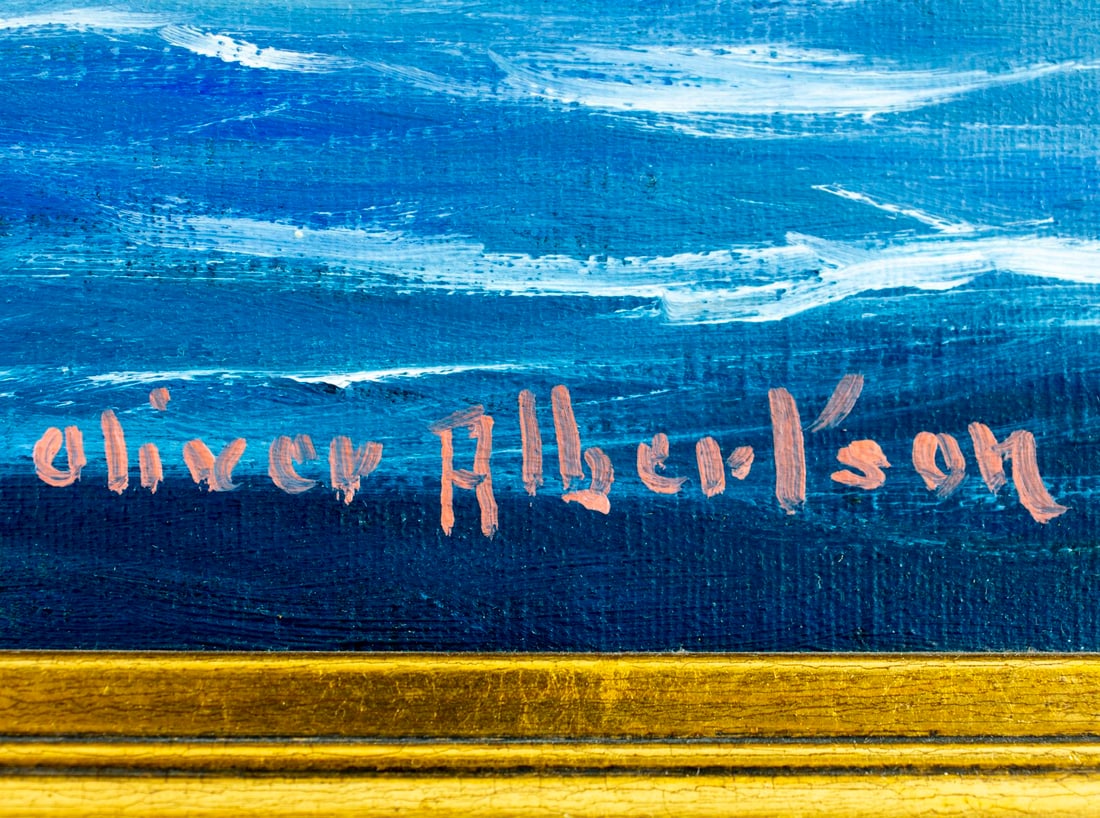 Oliver Albertson (US,mid 20C) oil painting - 4