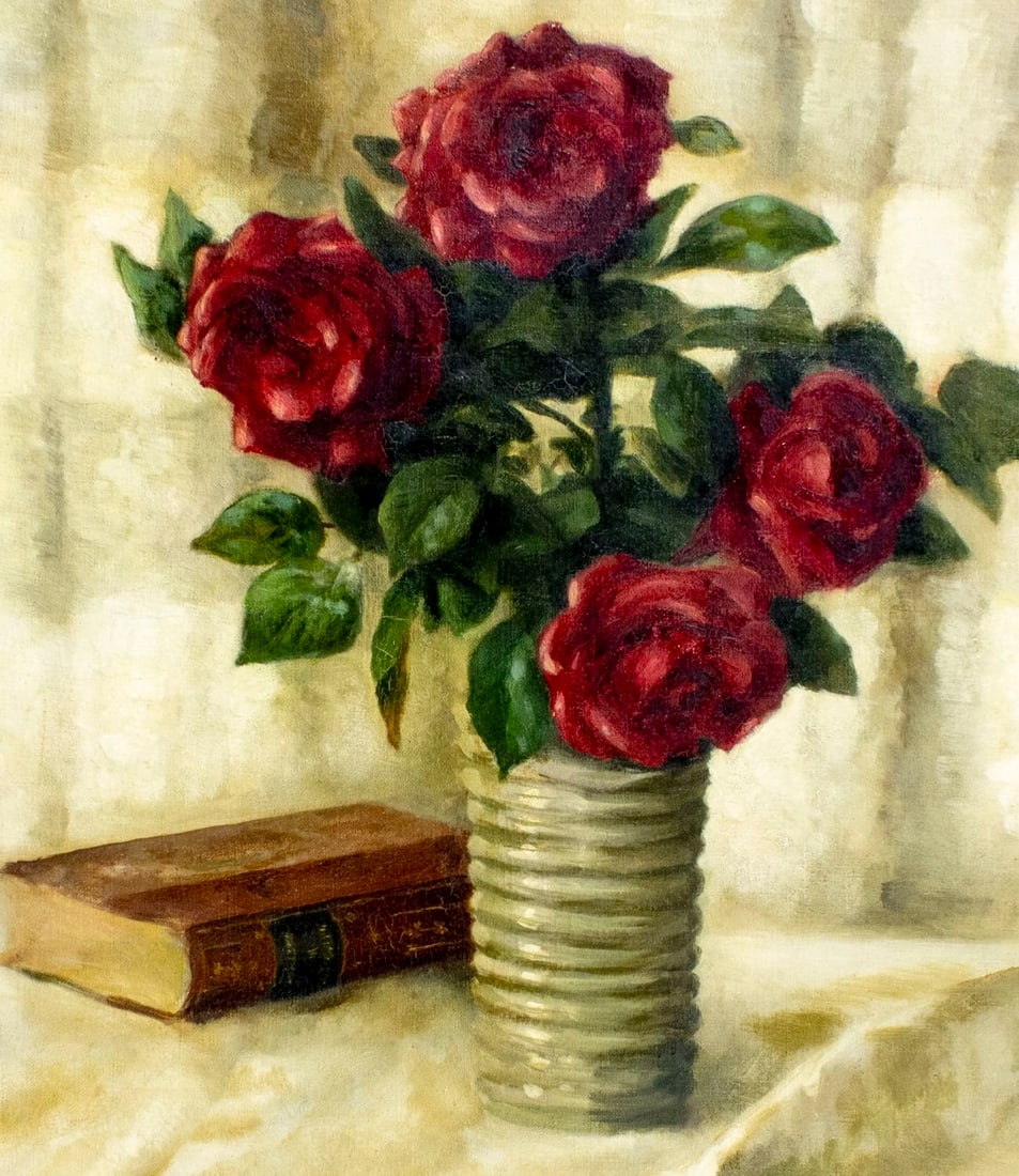 Gibert (US,mid 20C) oil painting antique - 5