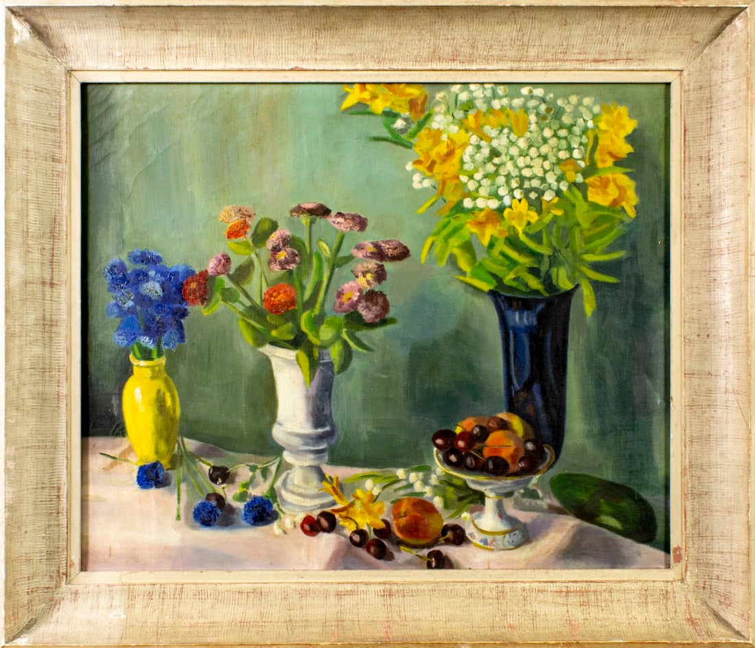 Vintage mid 20C European oil painting - 3