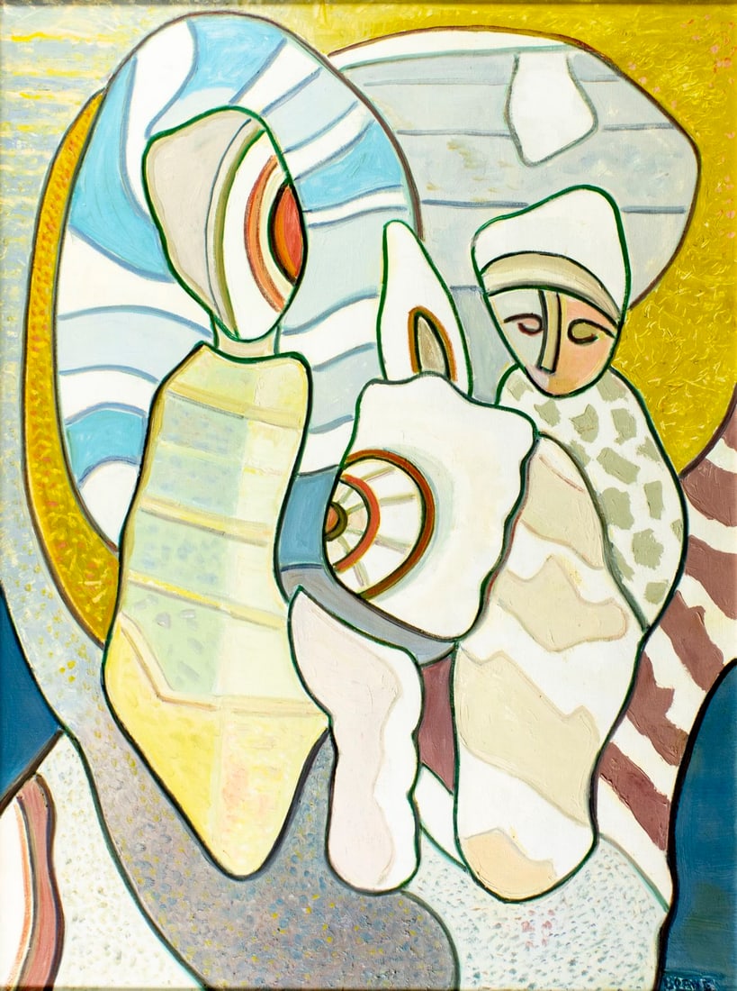Mortimer Borne (NY,Poland,1902-1987) oil painting (1 of 13)