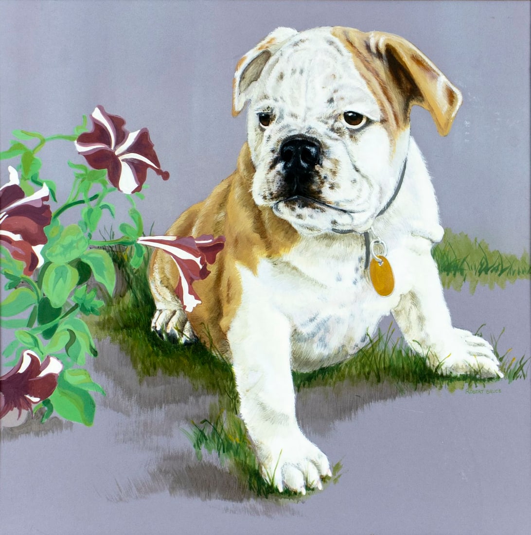 Robert Bruce (US,20C) gouache painting (1 of 12)