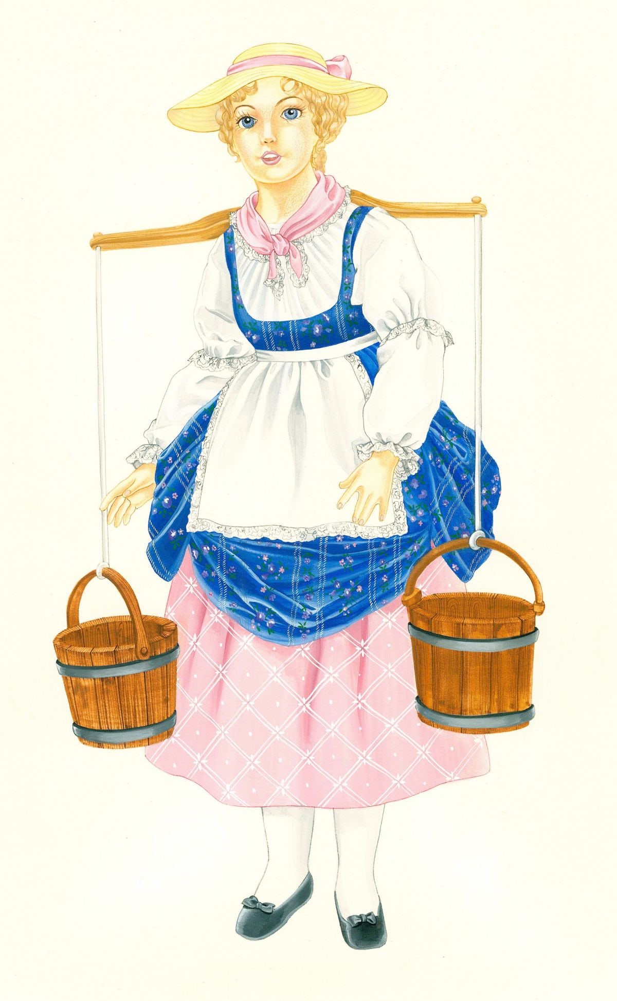 Joan Smith Pilallis (PA,1947-2022) gouache painting (1 of 10)