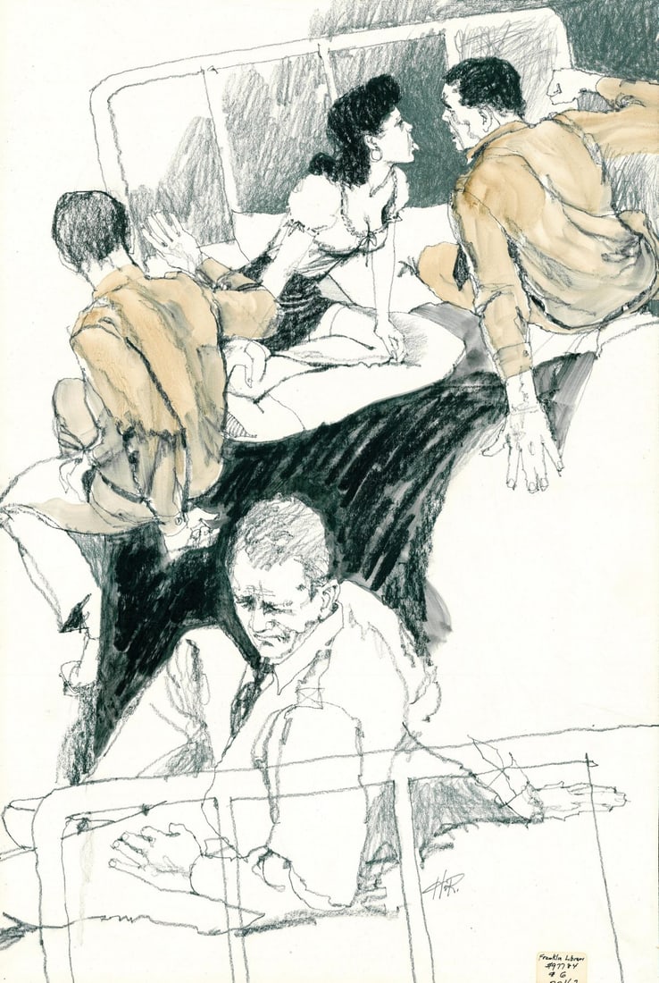 Howard Rogers (AZ,CA,1932-2022) graphite painting (1 of 11)