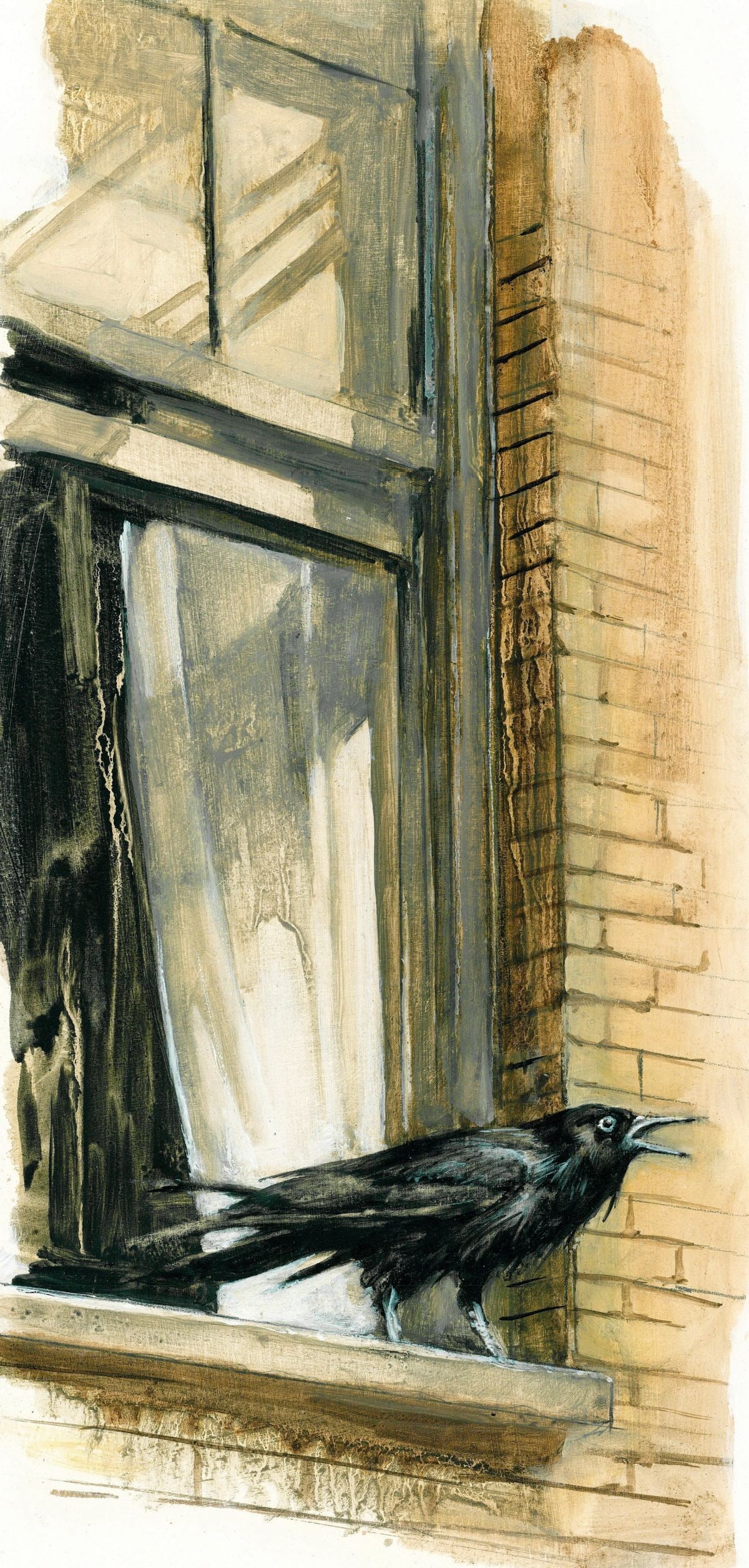 Burton Silverman (New York,1928-?) mixed media painting (1 of 11)
