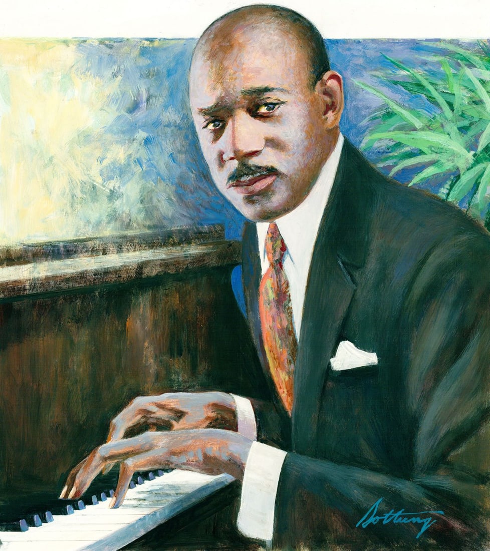 George Sottung (IL,1927-1999) oil painting: ARTIST: George Sottung (Illinois, 1927 - 1999) TITLE: Portrait of Eubie Blake (titled on verso) YEAR: 1995 MEDIUM: oil on board CONDITION: Overall good.<