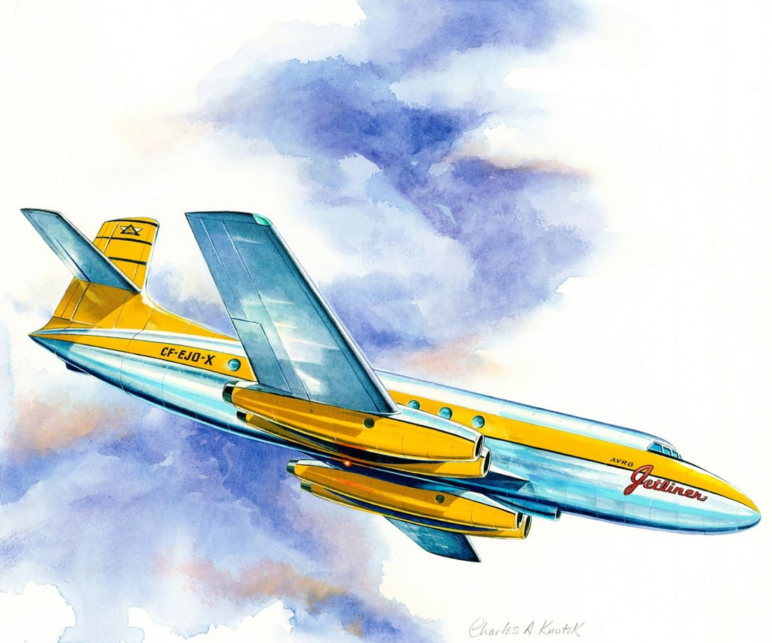 Charles Knotek (US,1933-2008) watercolor painting (1 of 11)