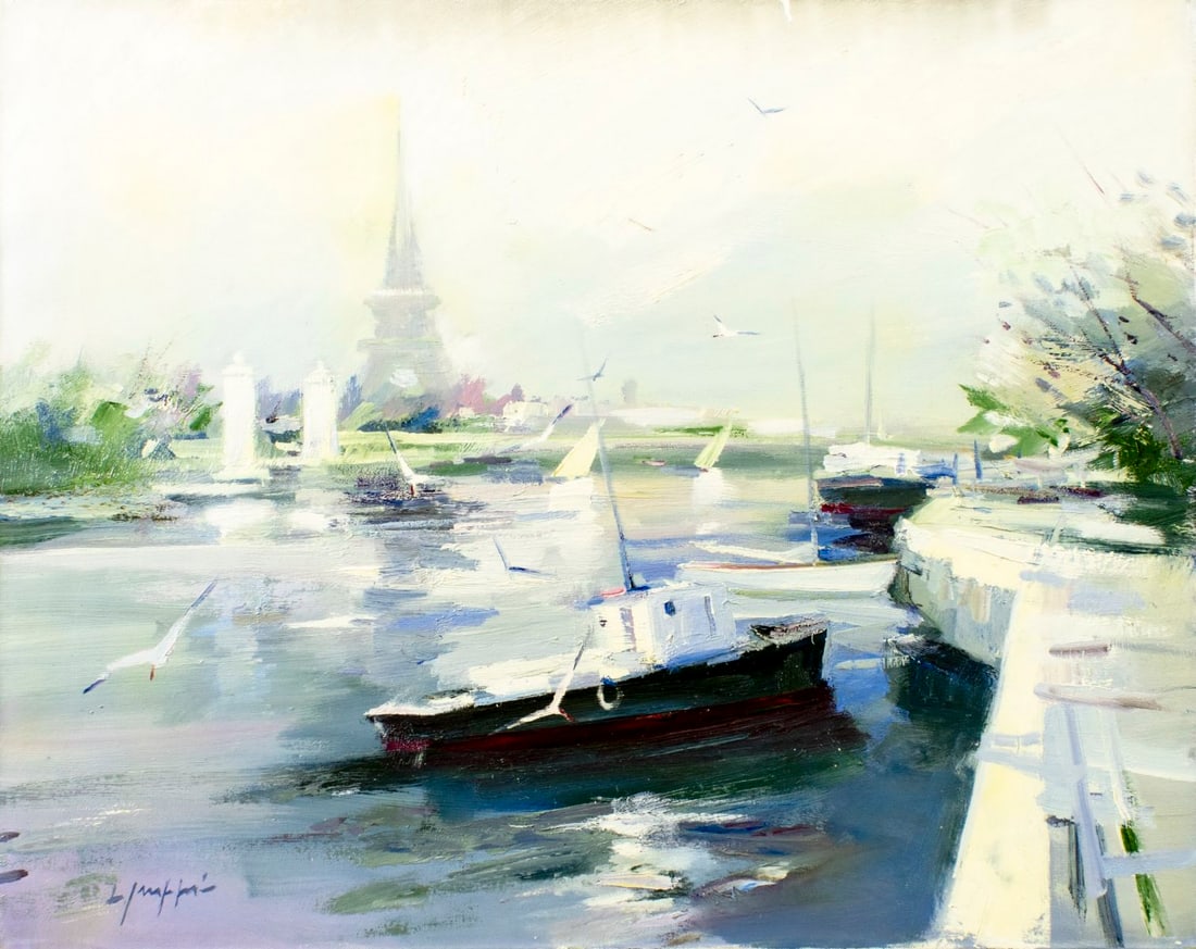 Charles C Gruppe (CT,NY,FL,1928-2019) oil painting (1 of 13)