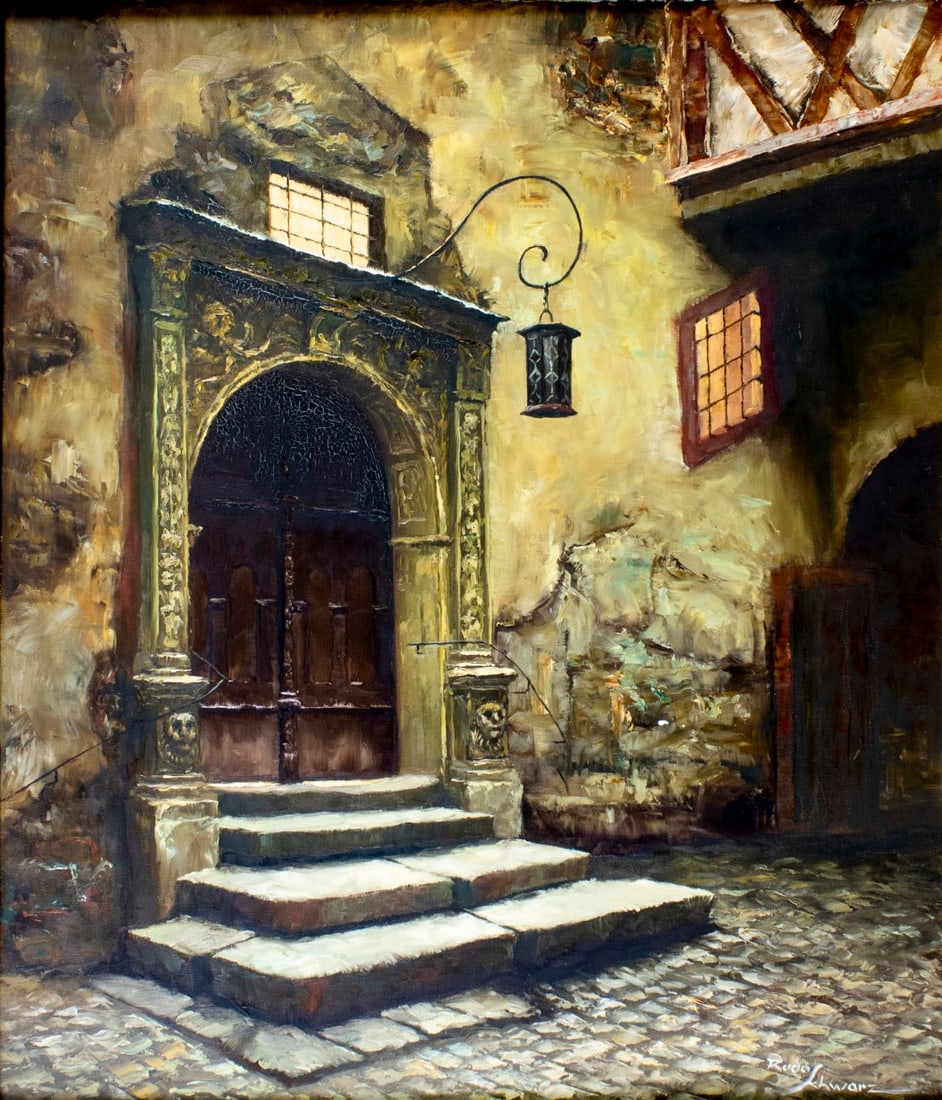 Rudo Schwarz (German,1906-1983) oil painting (1 of 13)