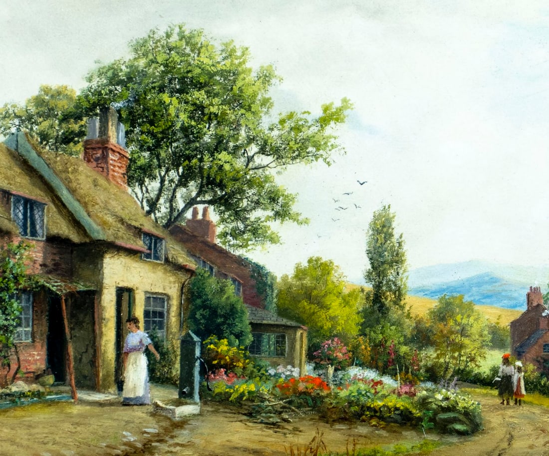 Frank Rawlings Offer (UK,1847-1932) oil painting antique - 5