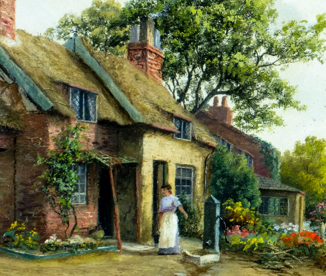 Frank Rawlings Offer (UK,1847-1932) oil painting antique - 6