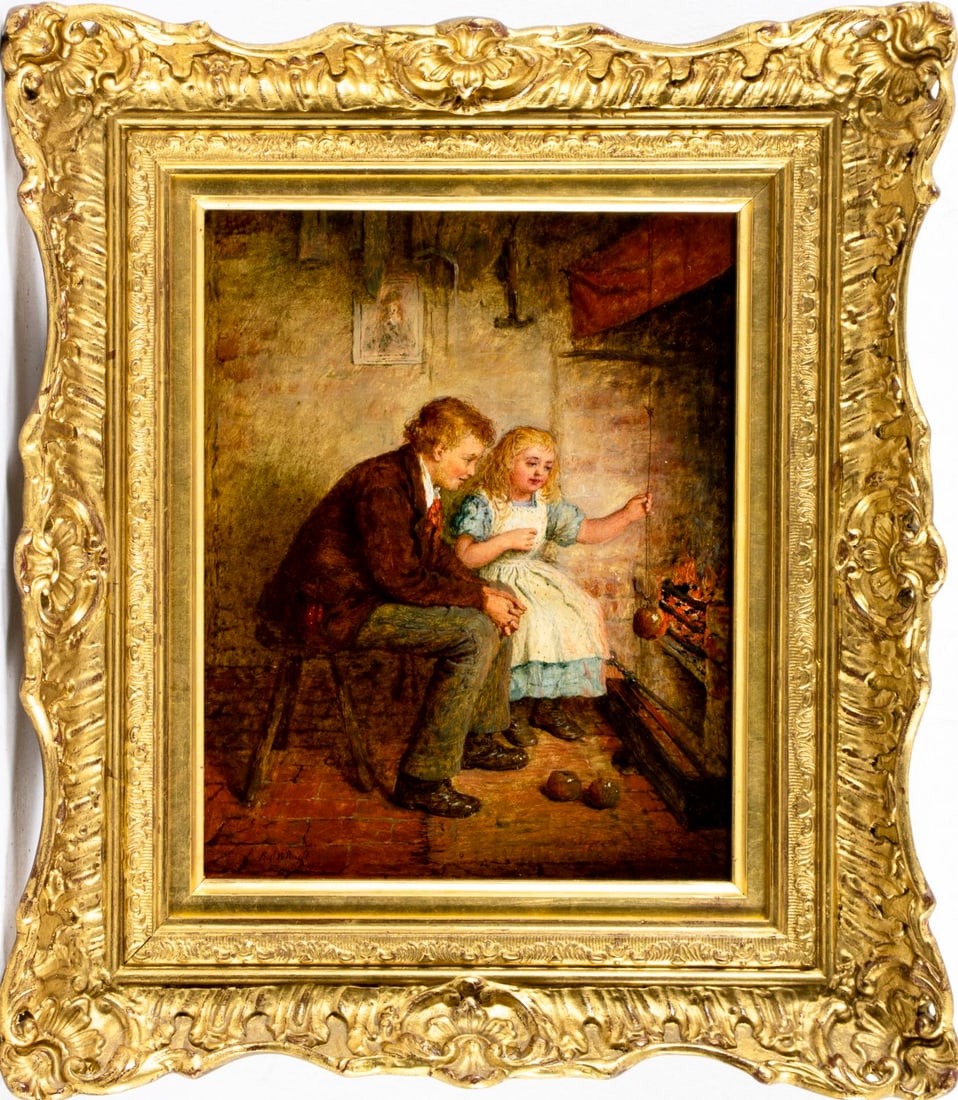 Robert W Wright (UK,fl 1880-1906) oil painting antique - 3