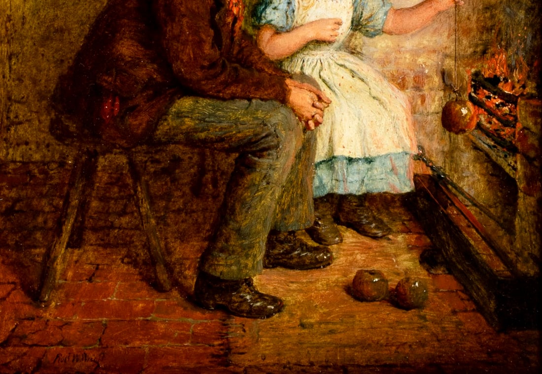 Robert W Wright (UK,fl 1880-1906) oil painting antique - 7