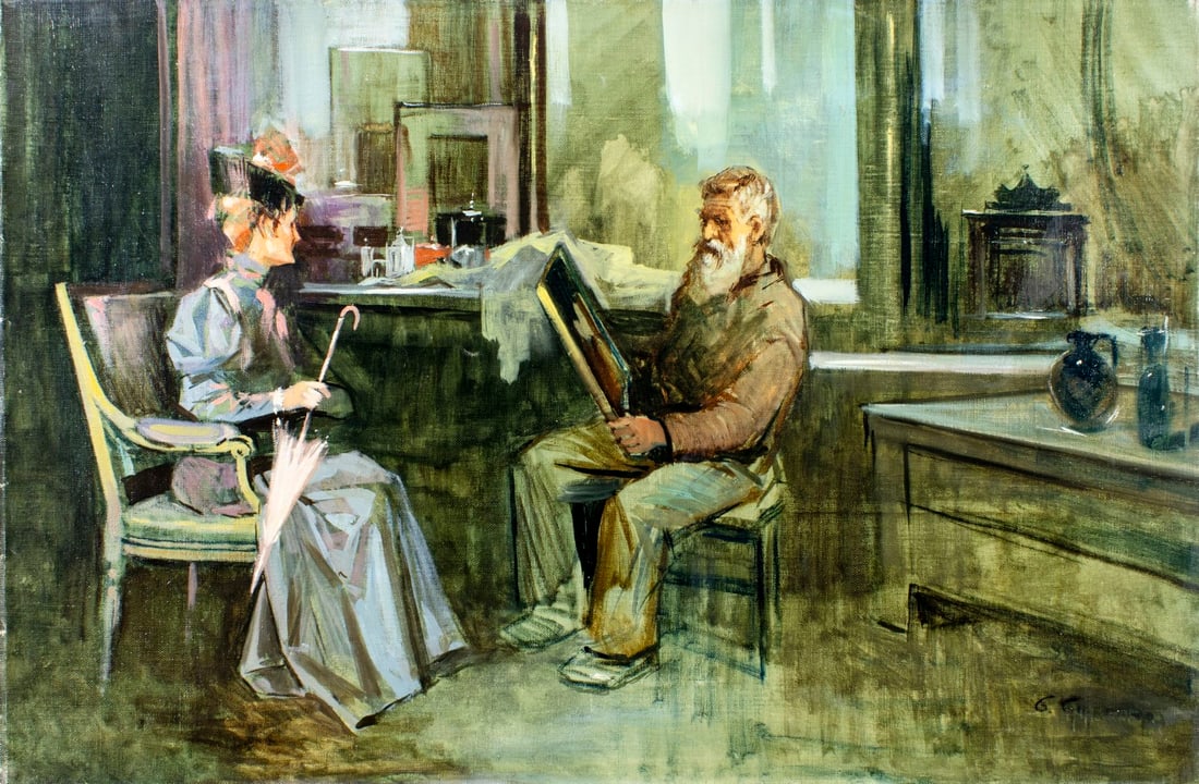 Gino Giordano (Italy,1924-?) oil painting (1 of 13)