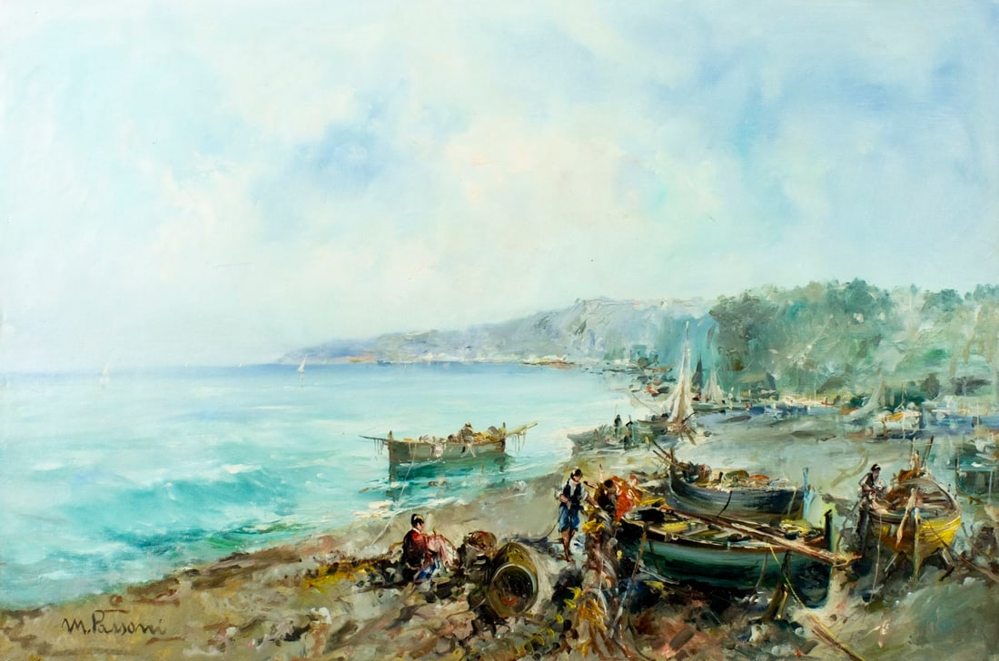 Mario Passoni (Italy,France,1929-?) oil painting (1 of 13)