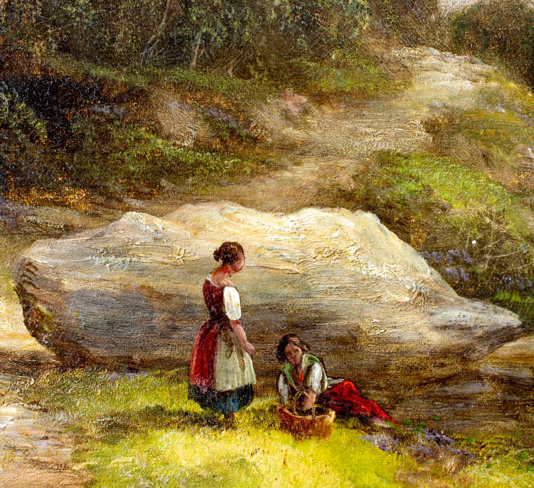 ATTR Sidney Richard Percy (UK,1821-1886) oil painting antique - 9