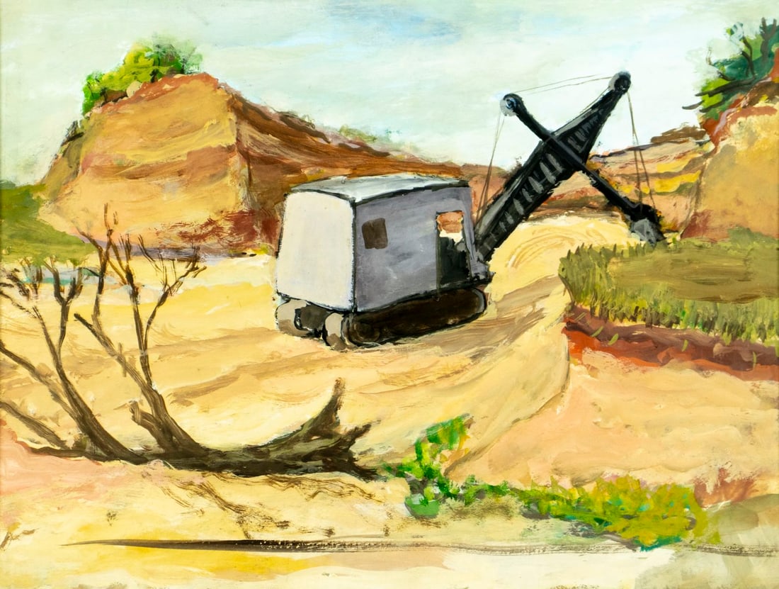 Albert Kotin (NY,1907-1980) tempera painting (1 of 12)