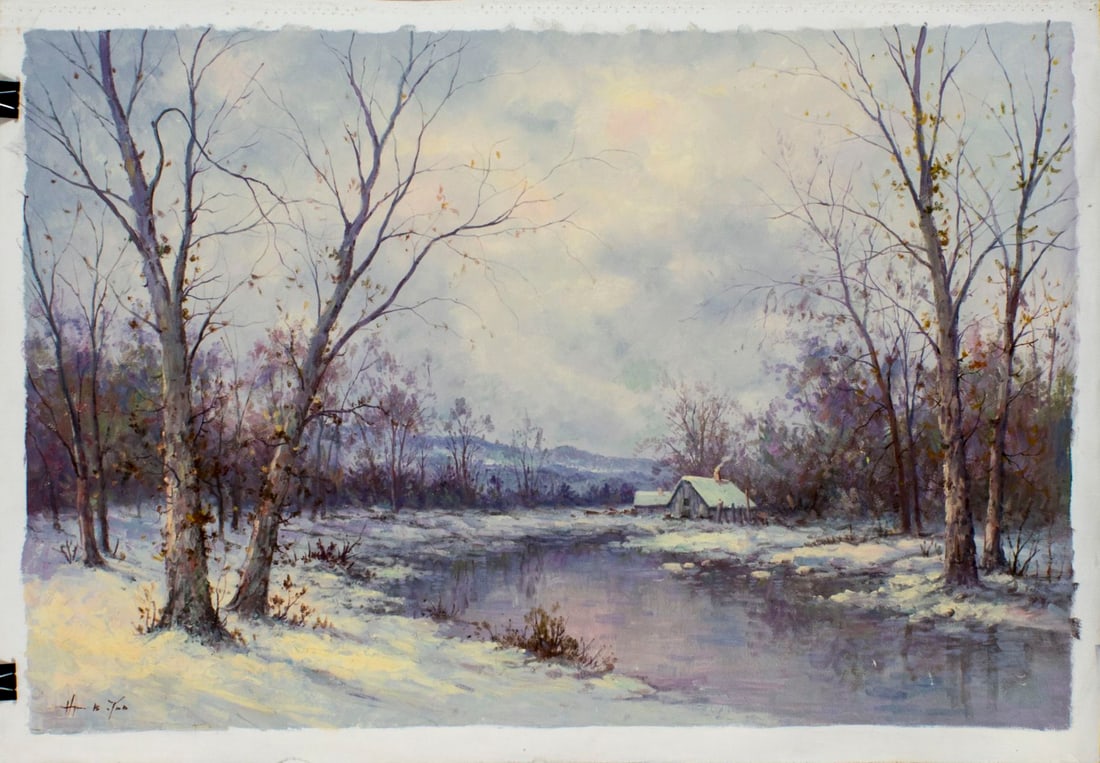 Hyun Bo Yoo (US,Korea,1946-2011) oil painting - 3