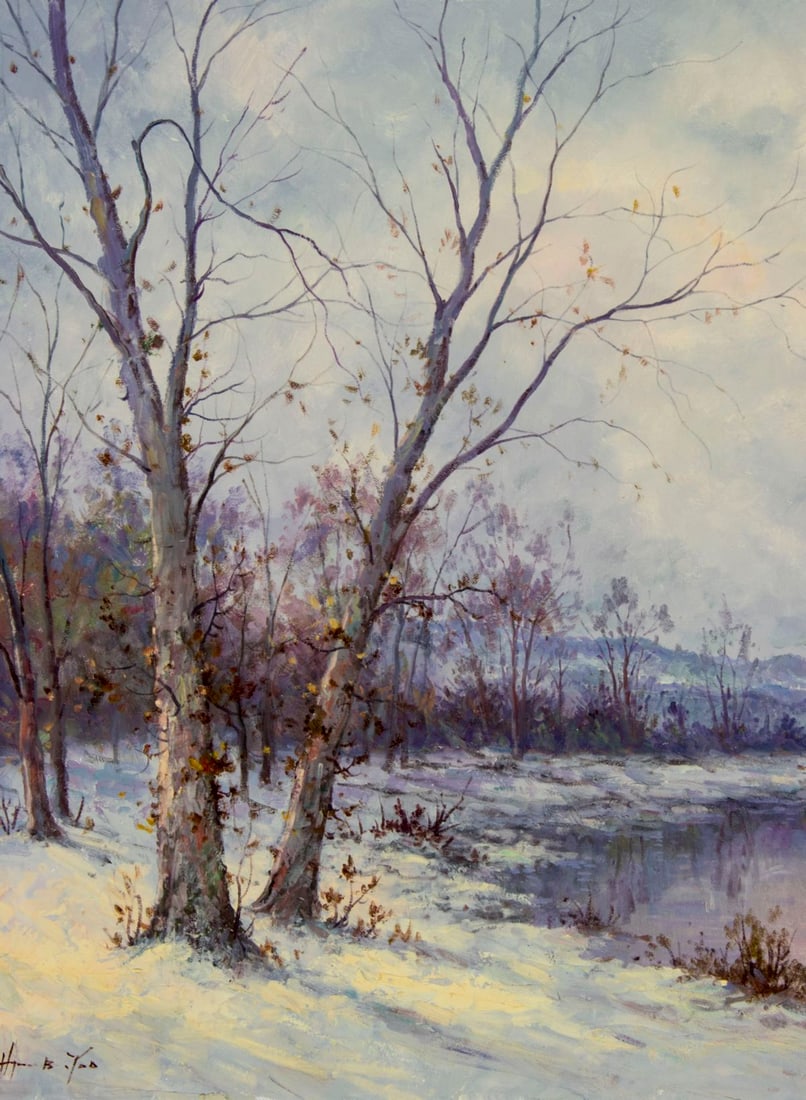 Hyun Bo Yoo (US,Korea,1946-2011) oil painting - 7