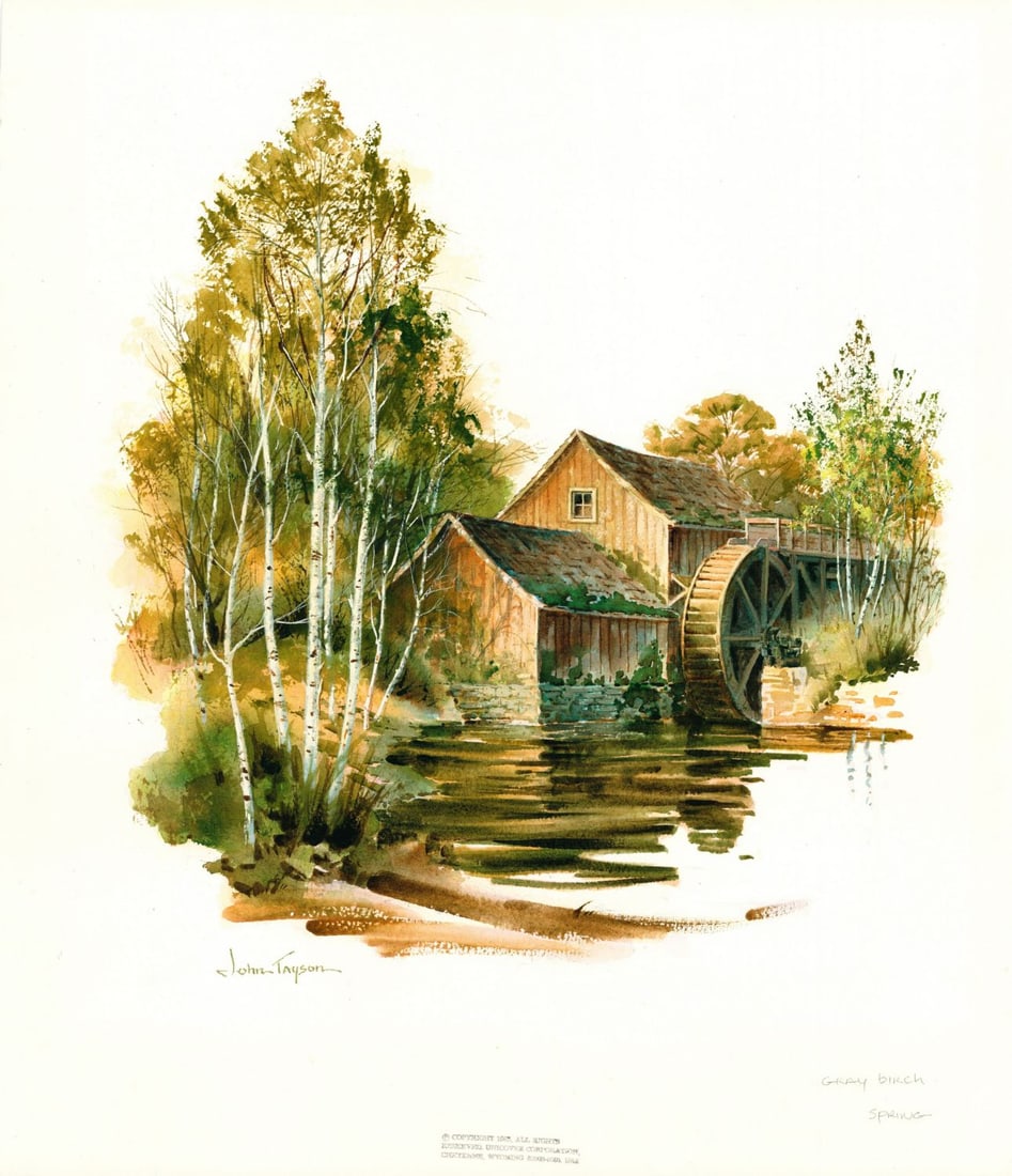 John Tayson (CO,IL,1956-2020) watercolor painting - 3
