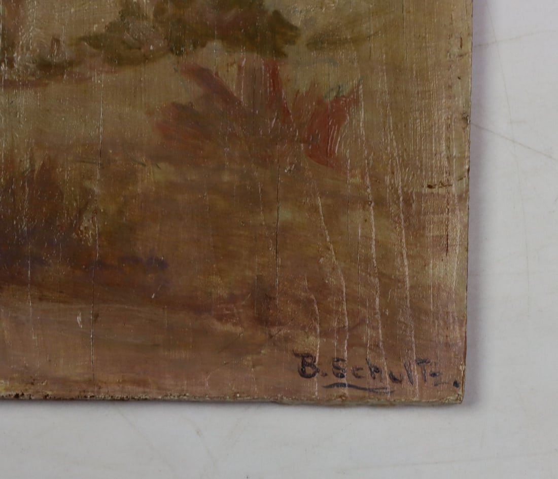 B Schultz (US,early 20C) oil painting antique - 10
