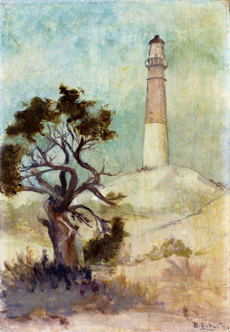 B Schultz (US,early 20C) oil painting antique - 3