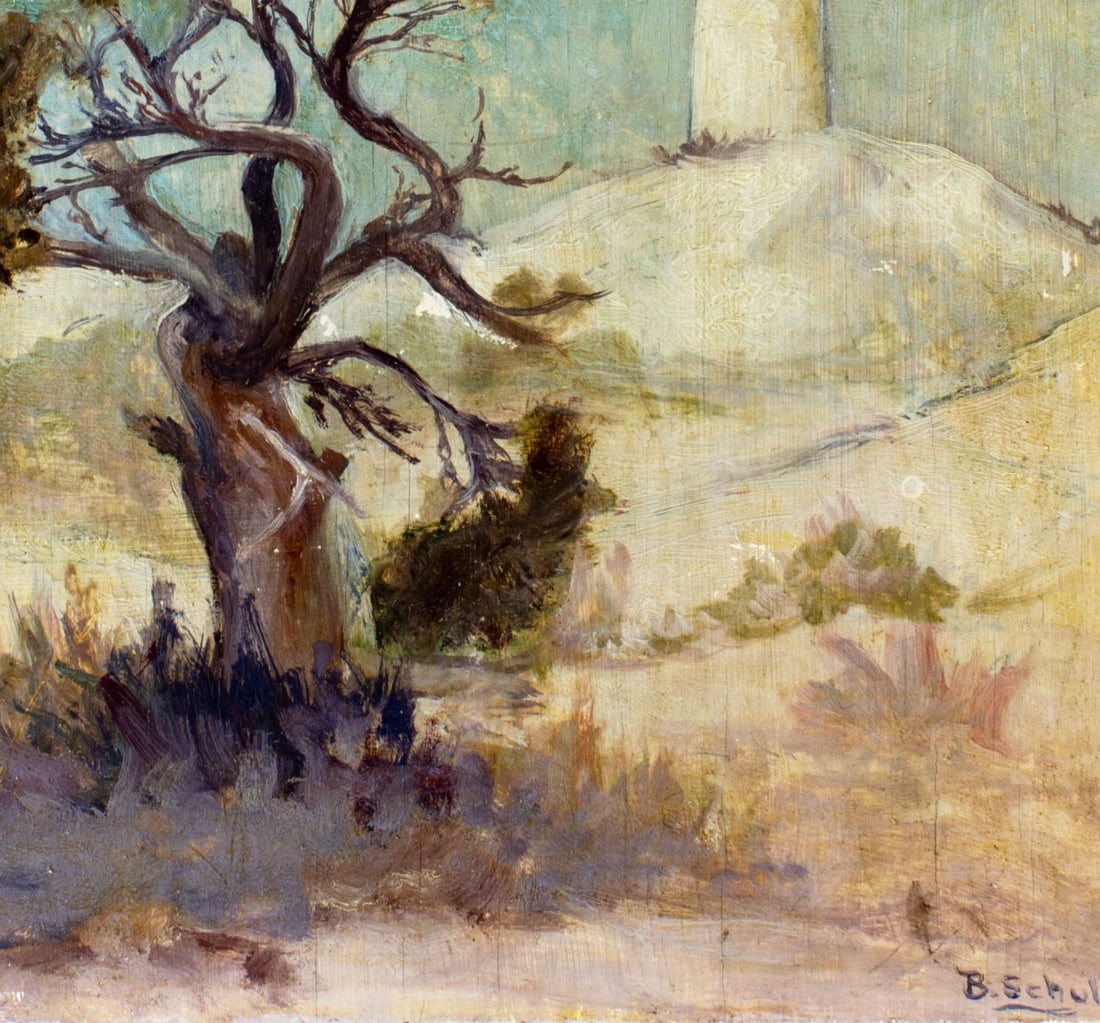 B Schultz (US,early 20C) oil painting antique - 7