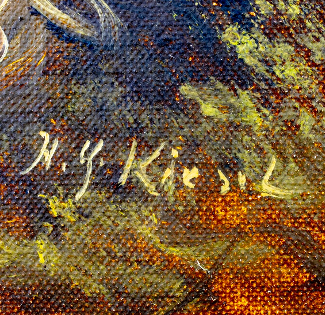 H G Kiesel (German,20C) oil painting - 4