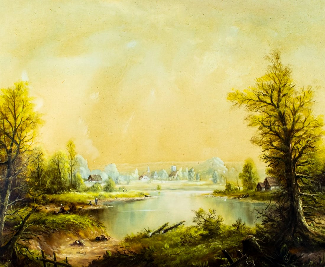 H G Kiesel (German,20C) oil painting - 5