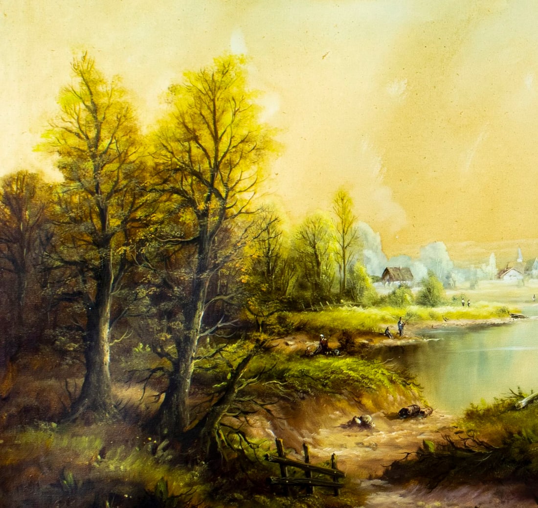 H G Kiesel (German,20C) oil painting - 6