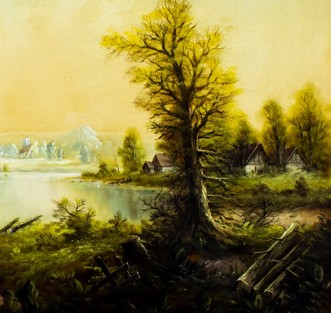 H G Kiesel (German,20C) oil painting - 7