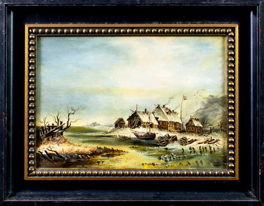 Bush (Europe,19C) oil painting antique - 3