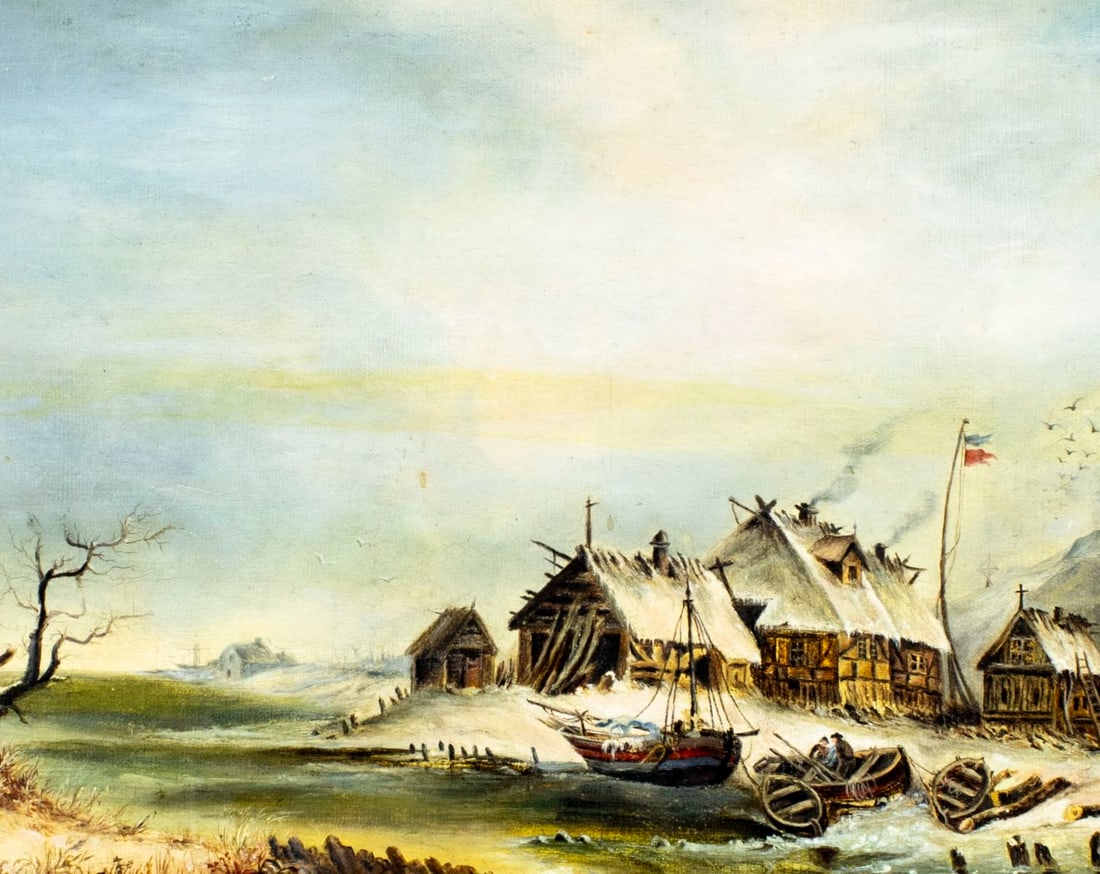 Bush (Europe,19C) oil painting antique - 5