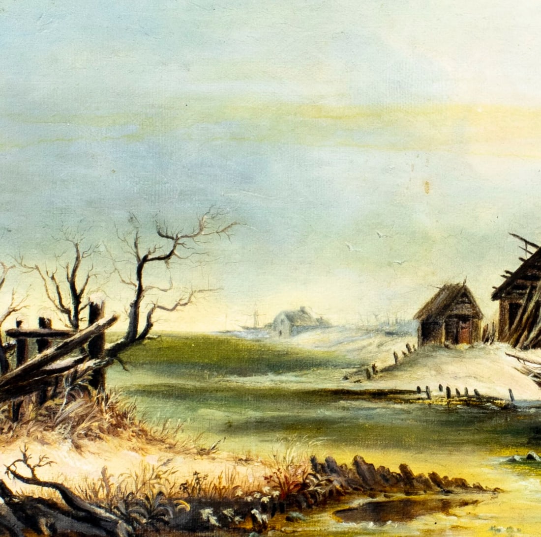 Bush (Europe,19C) oil painting antique - 6