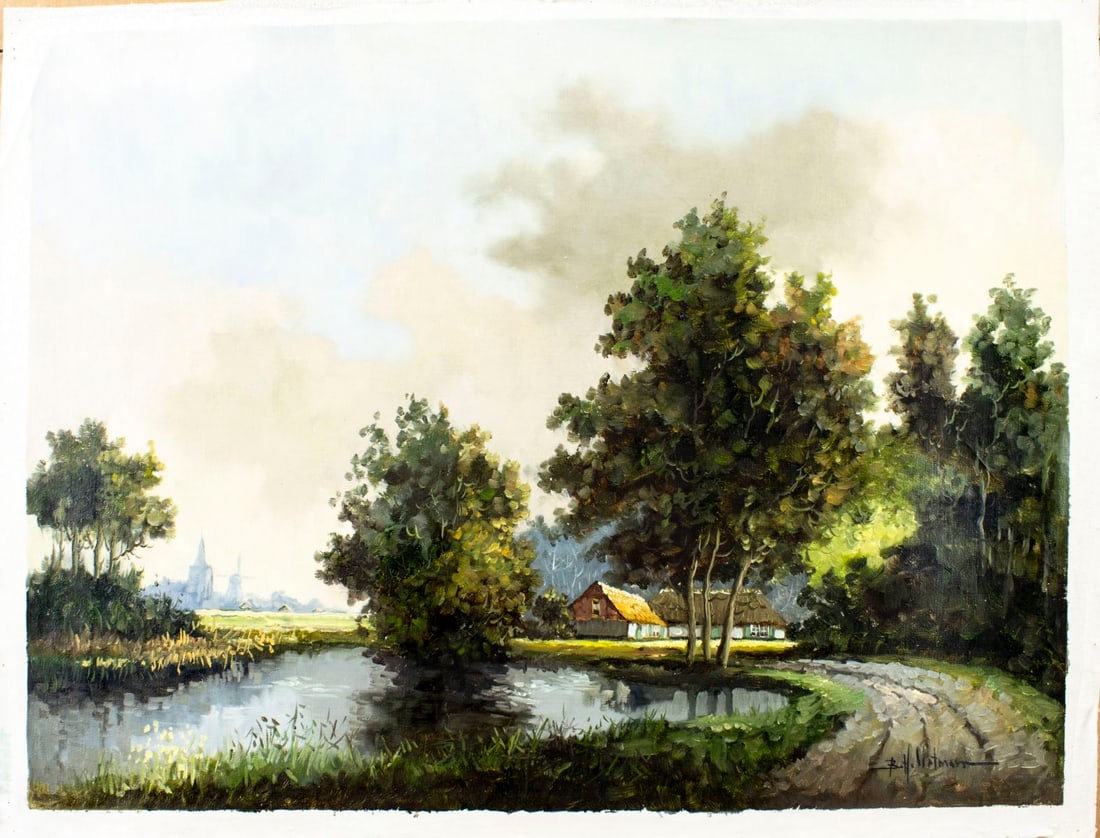 Bernard H Slotman (German,1928-?) oil painting - 3