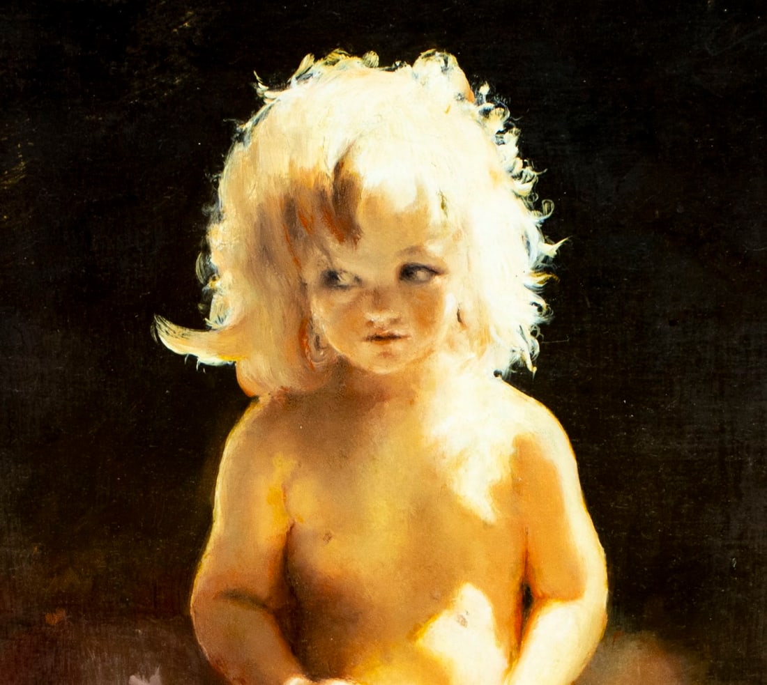 Vintage 20C oil painting - 5