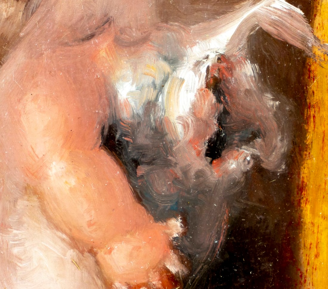 Vintage 20C oil painting - 7
