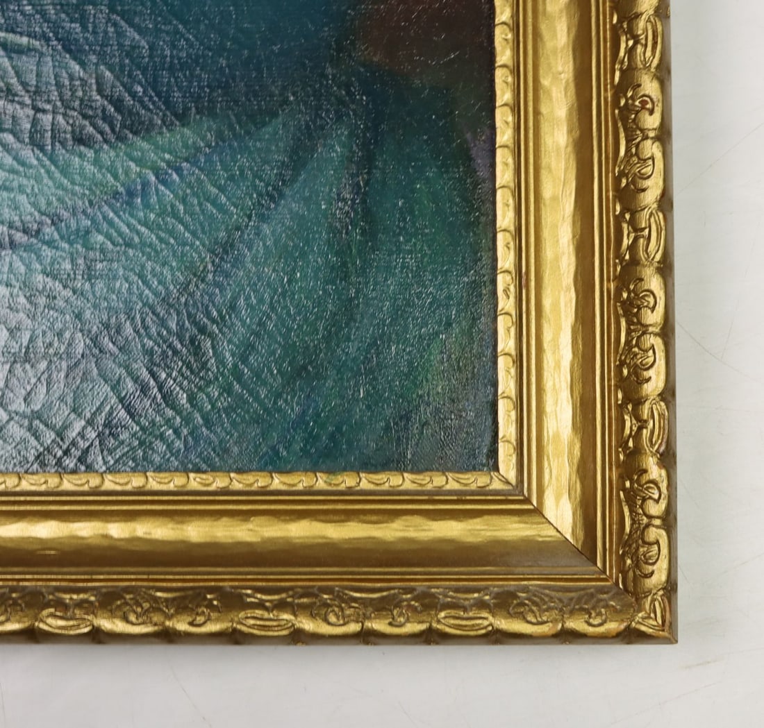 Leon Moran (PA,NJ,1864-1941) oil painting antique - 10