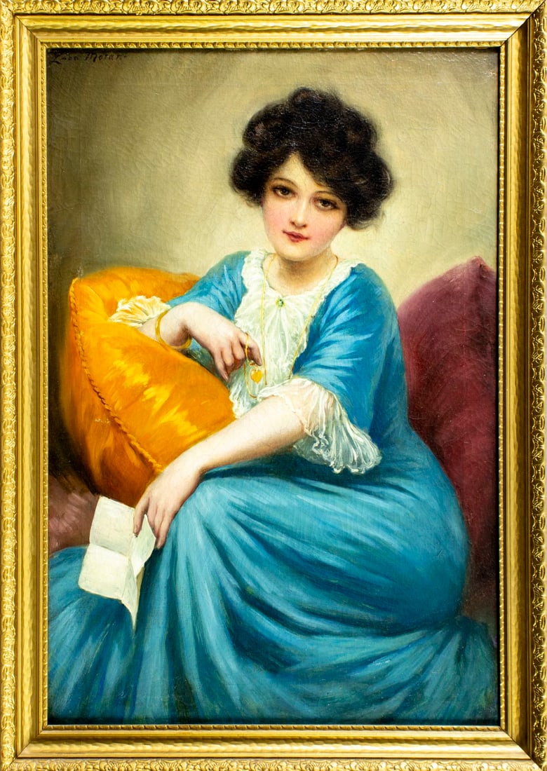 Leon Moran (PA,NJ,1864-1941) oil painting antique - 3