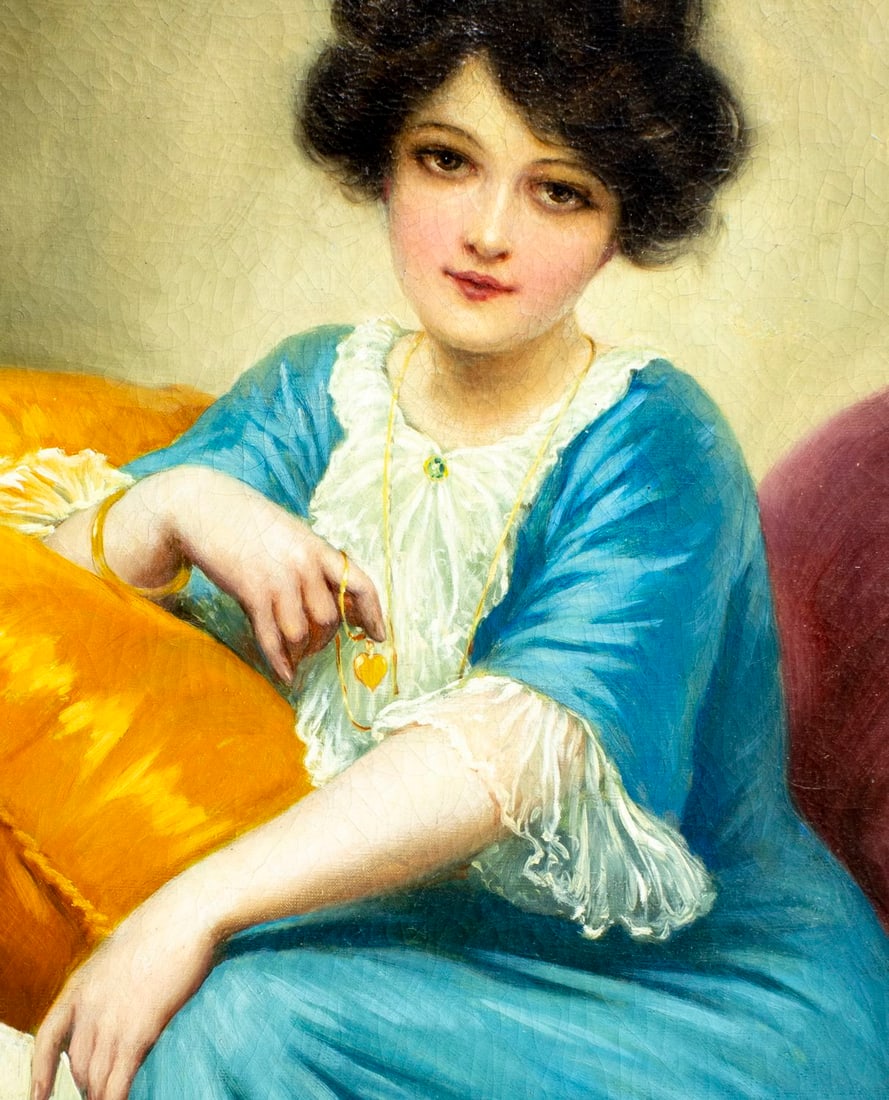Leon Moran (PA,NJ,1864-1941) oil painting antique - 5