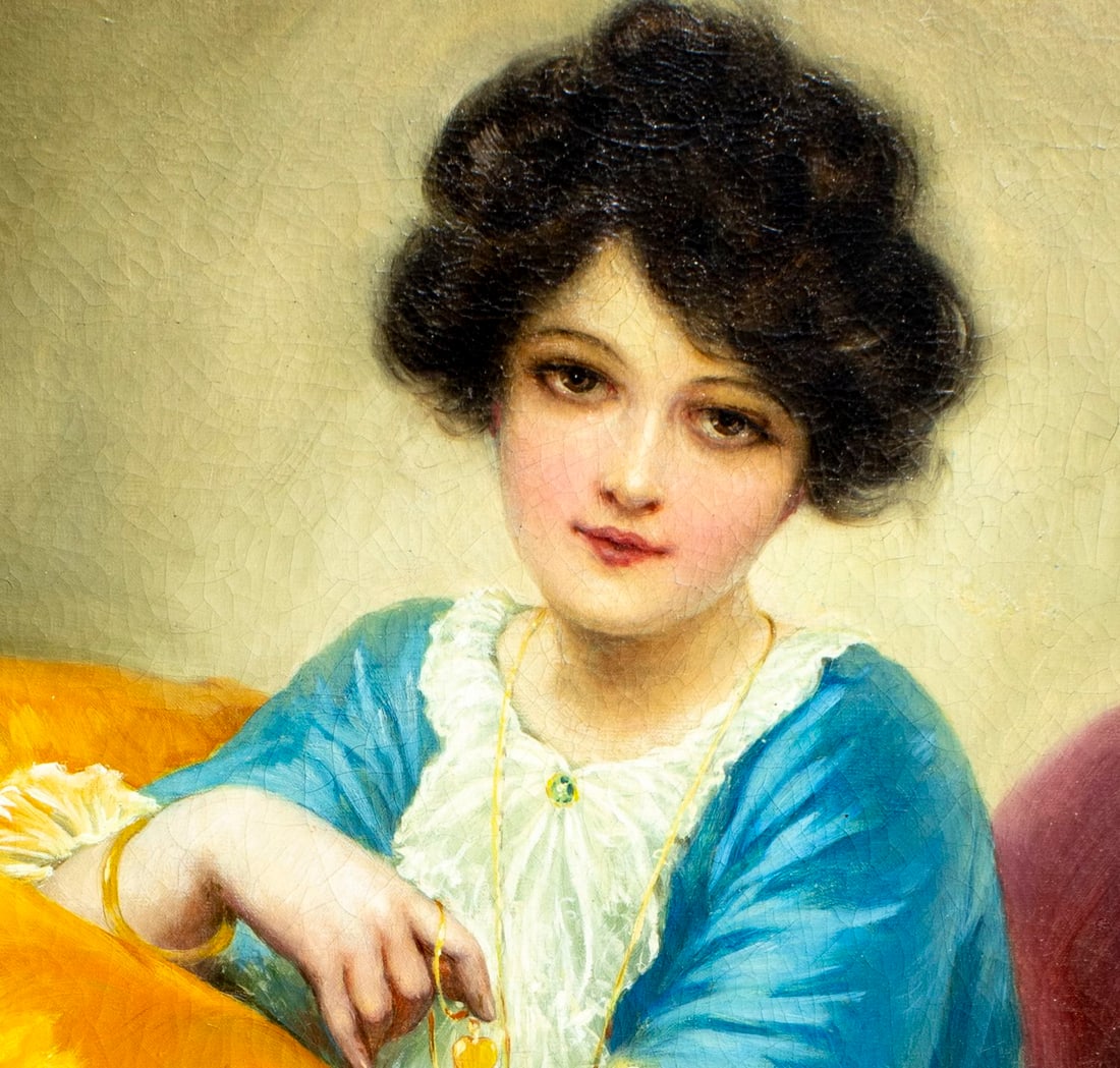 Leon Moran (PA,NJ,1864-1941) oil painting antique - 6