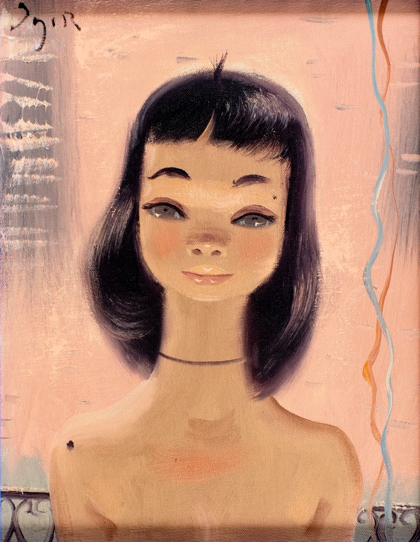 Igor Pantuhoff (NY,Russia,1911-1972) oil painting: ARTIST: Igor Pantuhoff (New York, Russian, 1911 - 1972) TITLE: Portrait of Woman MEDIUM: oil on canvas CONDITION: Very good. No visible inpaint under UV light. AR