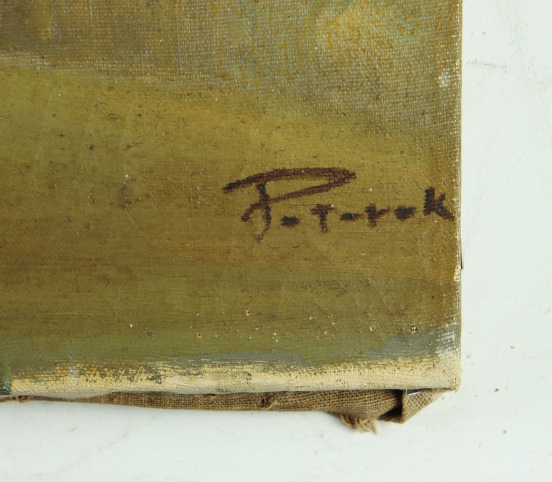 Antique 19C European oil painting signed - 10