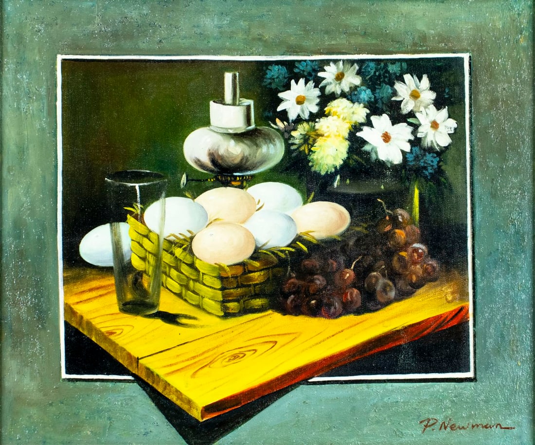 P Newman (US,20C) oil painting (1 of 12)