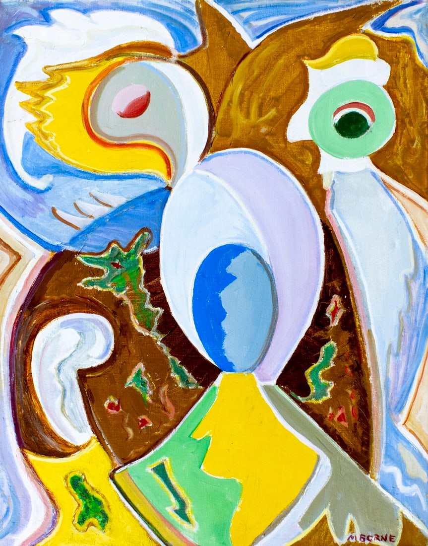 Mortimer Borne (NY,Poland,1902-1987) oil painting (1 of 13)