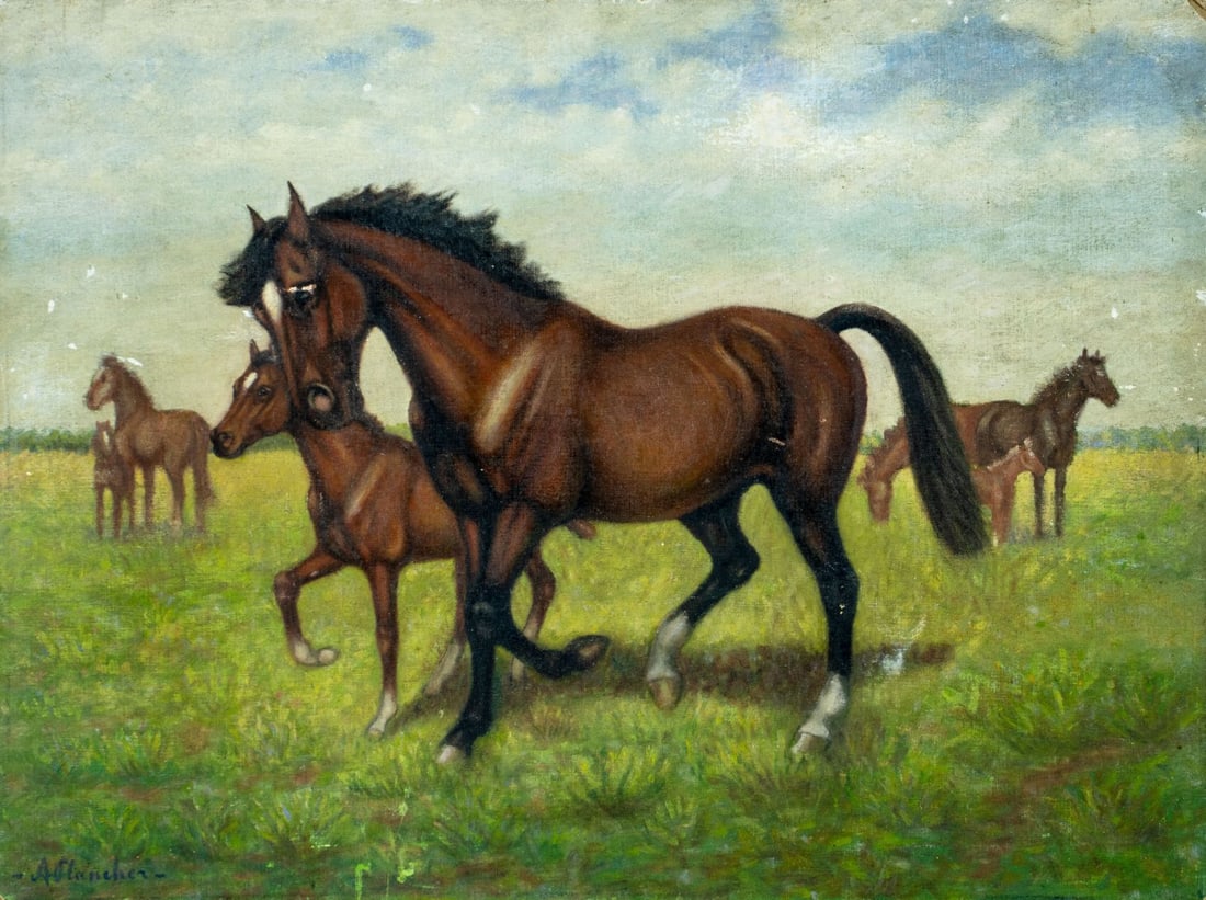 Arnold Plancher (NY,mid 20C) oil painting (1 of 13)