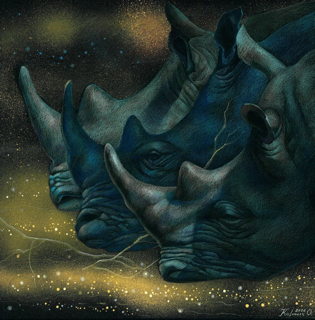 Olena Kalmus (Ukraine,b 1996) mixed media painting (1 of 12)
