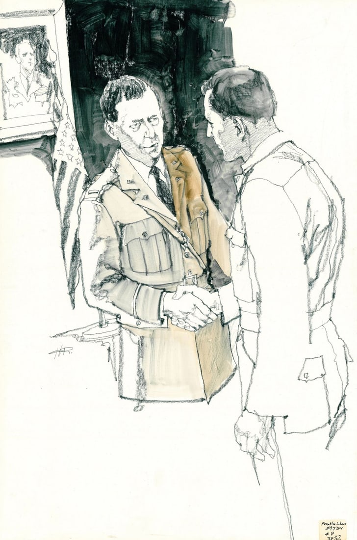 Howard Rogers (AZ,CA,1932-2022) graphite painting: ARTIST: Howard Rogers (Arizona, California, 1932 - 2022) TITLE: Illustration - Whistle 8 YEAR: 1978 MEDIUM: graphite on board CONDITION: Overall good.
