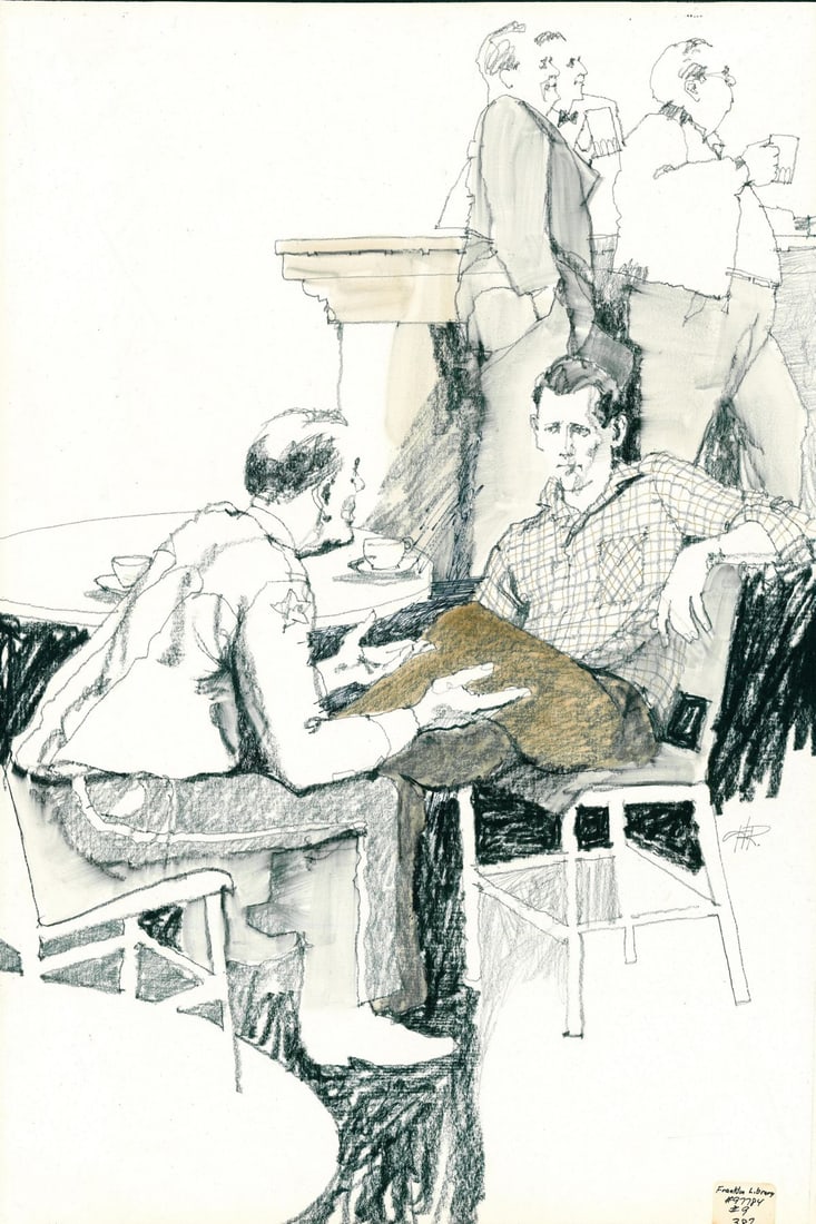 Howard Rogers (AZ,CA,1932-2022) graphite painting (1 of 12)